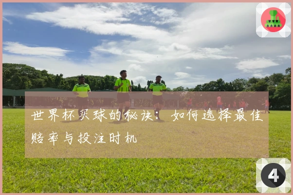 世界杯买球的秘诀：如何选择最佳赔率与投注时机